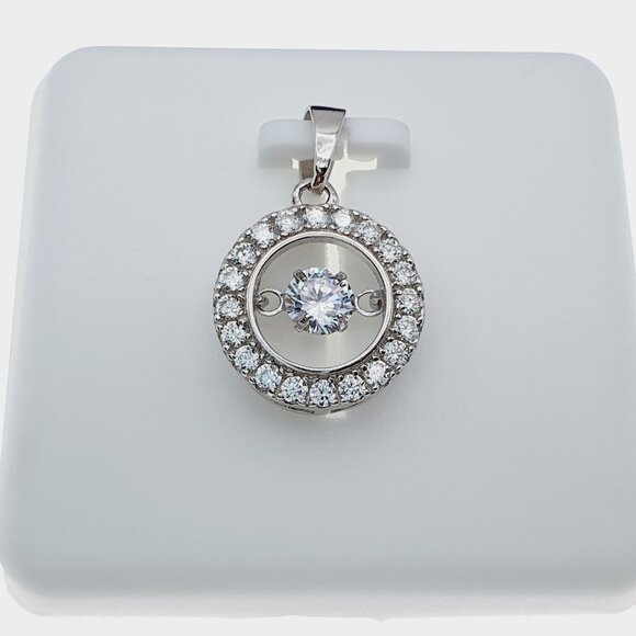 "#925 Sterling Silver Cubic Zircon Pendant for Women/Girls, US925P1124 - Picture 3 of 10